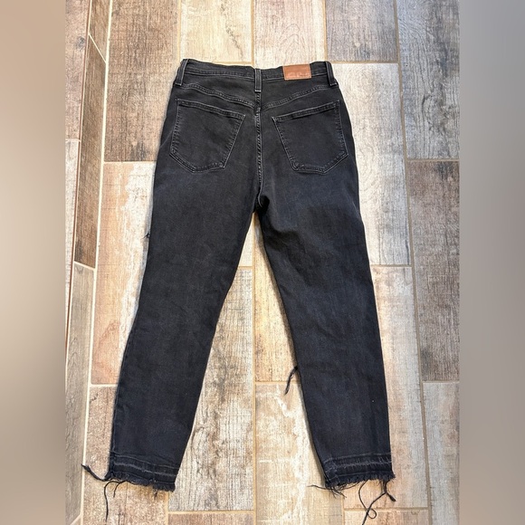 Madewell The Momjean in Raney Wash Knee-Rip Edition Size 27 Black Mom Jean - Picture 7 of 12